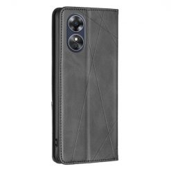 Knižkové puzdro Rhombus čierne – Oppo A17 | Lacné Kryty Lacné Kryty | Knižkové puzdro Rhombus čierne – Oppo A17 | Lacné Kryty