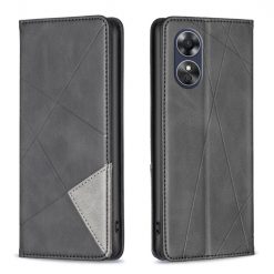 Knižkové puzdro Rhombus čierne – Oppo A17 | Lacné Kryty Lacné Kryty | Knižkové puzdro Rhombus čierne – Oppo A17 | Lacné Kryty