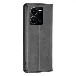 Lacné Kryty | Knižkové puzdro Rhombus čierne – Vivo Y35 | Lacné Kryty