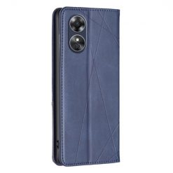 Lacné Kryty | Knižkové puzdro Rhombus modré – Oppo A17 | Lacné Kryty