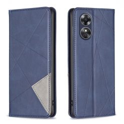Lacné Kryty | Knižkové puzdro Rhombus modré – Oppo A17 | Lacné Kryty