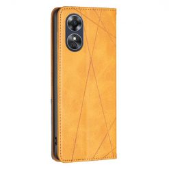 Knižkové puzdro Rhombus žlté – Oppo A17 | Lacné Kryty Lacné Kryty | Knižkové puzdro Rhombus žlté – Oppo A17 | Lacné Kryty