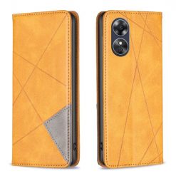 Knižkové puzdro Rhombus žlté – Oppo A17 | Lacné Kryty Lacné Kryty | Knižkové puzdro Rhombus žlté – Oppo A17 | Lacné Kryty