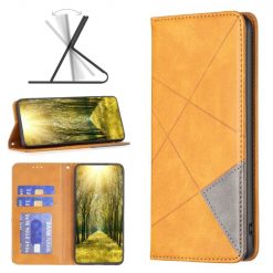 Knižkové puzdro Rhombus žlté – Vivo Y35 | Lacné Kryty Lacné Kryty | Knižkové puzdro Rhombus žlté – Vivo Y35 | Lacné Kryty