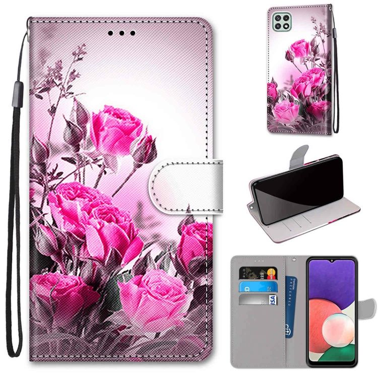 Knižkové puzdro Trendy Cross case Divá ruža – Samsung Galaxy A22 5G