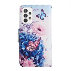 Lacné Kryty | Knižkové puzdro Trendy Cross case Fialový motýľ – Samsung Galaxy A23 5G | Lacné Kryty