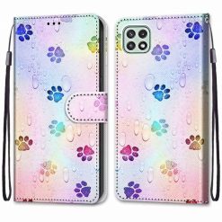 Knižkové puzdro Trendy Cross case Labky – Samsung Galaxy A22 5G | Lacné Kryty Lacné Kryty | Knižkové puzdro Trendy Cross case Labky – Samsung Galaxy A22 5G | Lacné Kryty