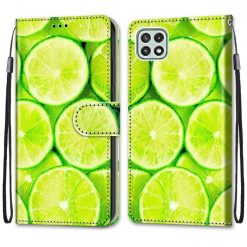 Lacné Kryty | Knižkové puzdro Trendy Cross case Limetka – Samsung Galaxy A22 5G | Lacné Kryty