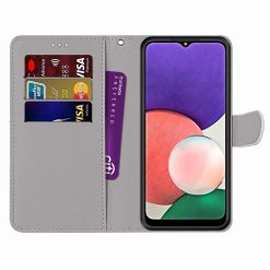 Lacné Kryty | Knižkové puzdro Trendy Cross case Mačka a mačiatko – Samsung Galaxy A22 5G | Lacné Kryty