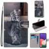 Knižkové puzdro Trendy Cross case Sivá mačka – Samsung Galaxy A22 5G | Lacné Kryty Lacné Kryty | Knižkové puzdro Trendy Cross case Sivá mačka – Samsung Galaxy A22 5G | Lacné Kryty