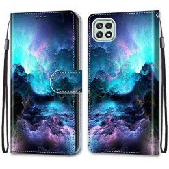 Lacné Kryty | Knižkové puzdro Trendy Cross case Mraky – Samsung Galaxy A22 5G | Lacné Kryty
