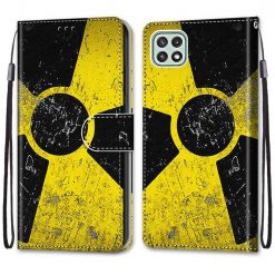 Knižkové puzdro Trendy Cross case Rádioaktívny symbol – Samsung Galaxy A22 5G | Lacné Kryty Lacné Kryty | Knižkové puzdro Trendy Cross case Rádioaktívny symbol – Samsung Galaxy A22 5G | Lacné Kryty