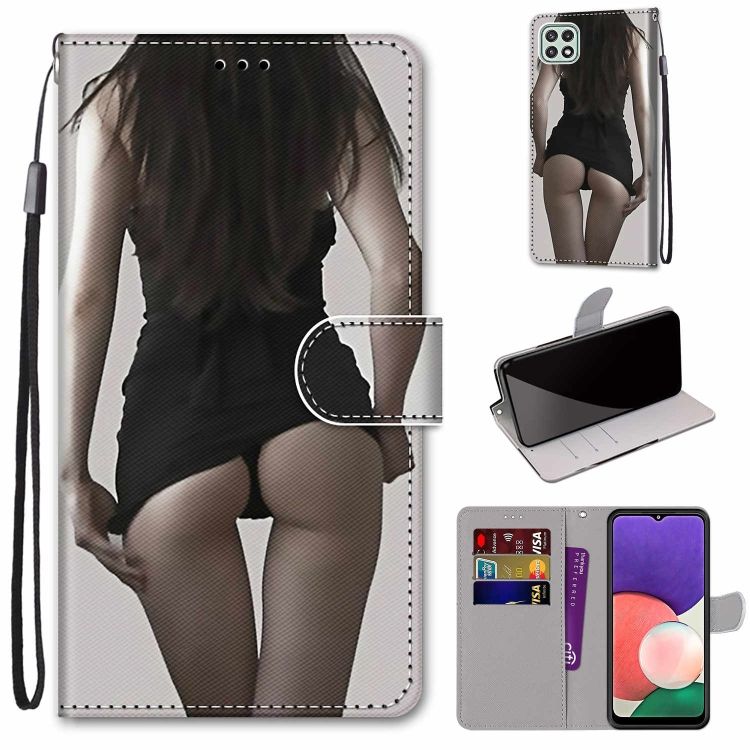 Knižkové puzdro Trendy Cross case Sexy žena – Samsung Galaxy A22 5G