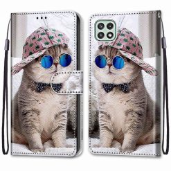 Lacné Kryty | Knižkové puzdro Trendy Cross case Super mačka – Samsung Galaxy A22 5G | Lacné Kryty
