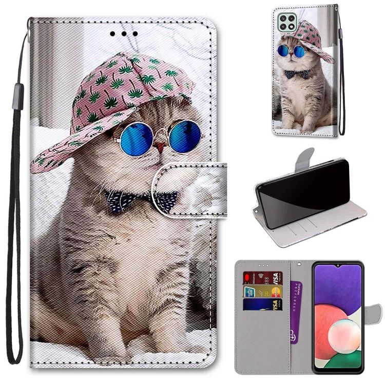 Knižkové puzdro Trendy Cross case Super mačka – Samsung Galaxy A22 5G