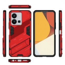 Lacné Kryty | Odolný Kryt Punk armor case červený – Vivo Y35 | Lacné Kryty
