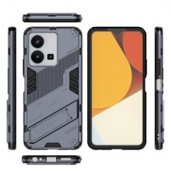 Lacné Kryty | Odolný Kryt Punk armor case sivý – Vivo Y35 | Lacné Kryty
