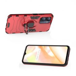 Lacné Kryty | Odolný kryt Ring Armor červený – Realme C33 | Lacné Kryty