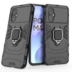 Lacné Kryty | Odolný kryt Ring Armor čierny – Xiaomi Poco M5 / M4 5G | Lacné Kryty