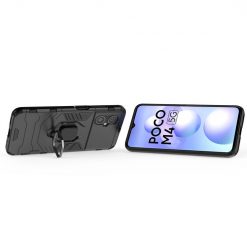 Lacné Kryty | Odolný kryt Ring Armor čierny – Xiaomi Poco M5 / M4 5G | Lacné Kryty