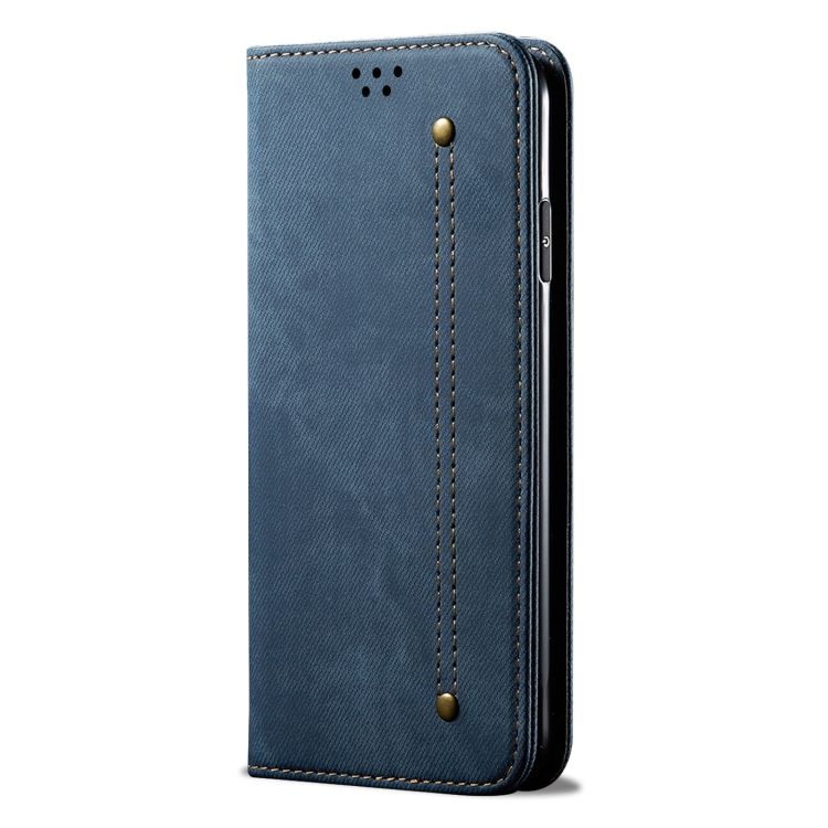 Peňaženkové puzdro Denim Texture modré – Huawei Nova Y70
