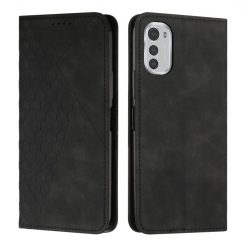 Peňaženkové puzdro Diamond Pattern case čierne – Motorola Moto E32 / E32s | Lacné Kryty Lacné Kryty | Peňaženkové puzdro Diamond Pattern case čierne – Motorola Moto E32 / E32s | Lacné Kryty