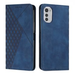 Lacné Kryty | Peňaženkové puzdro Diamond Pattern case modré – Motorola Moto E32 / E32s | Lacné Kryty