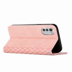 Lacné Kryty | Peňaženkové puzdro Diamond Pattern case ružové – Motorola Moto E32 / E32s | Lacné Kryty