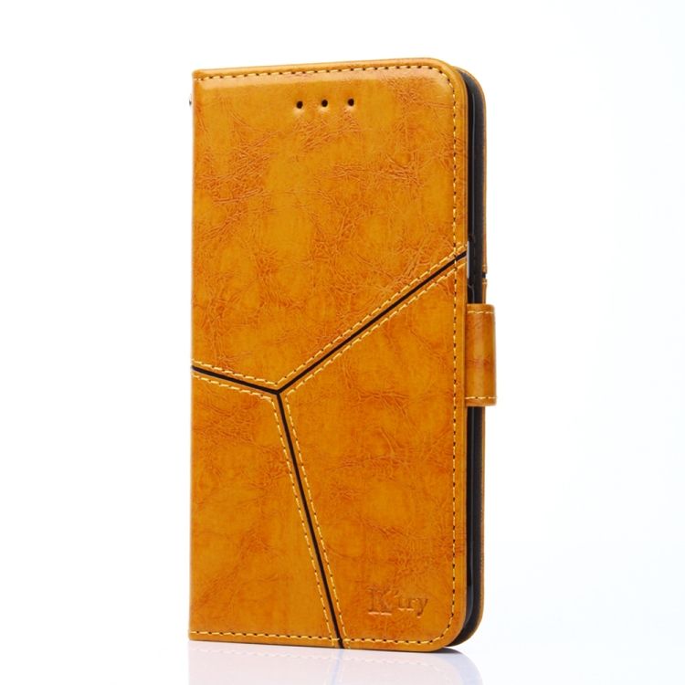 Peňaženkové puzdro Geometric Stitching case žlté – Oppo A57s