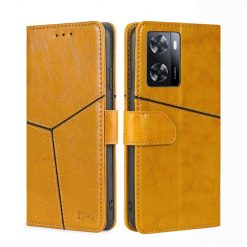 Peňaženkové puzdro Geometric Stitching case žlté – Oppo A57s | Lacné Kryty Lacné Kryty | Peňaženkové puzdro Geometric Stitching case žlté – Oppo A57s | Lacné Kryty