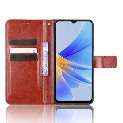Lacné Kryty | Peňaženkové puzdro Grand case hnedé – Oppo A17 | Lacné Kryty