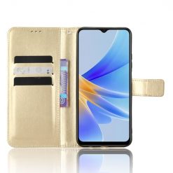 Lacné Kryty | Peňaženkové puzdro Grand case zlaté – Oppo A17 | Lacné Kryty