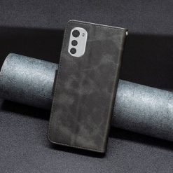 Peňaženkové puzdro Retro Lambskin čierne – Motorola Moto E32 / E32s | Lacné Kryty Lacné Kryty | Peňaženkové puzdro Retro Lambskin čierne – Motorola Moto E32 / E32s | Lacné Kryty