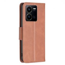 Lacné Kryty | Peňaženkové puzdro Retro Lambskin hnedé – Vivo Y35 | Lacné Kryty