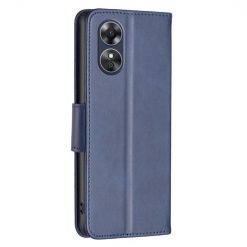 Peňaženkové puzdro Retro Lambskin modré – Oppo A17 | Lacné Kryty Lacné Kryty | Peňaženkové puzdro Retro Lambskin modré – Oppo A17 | Lacné Kryty