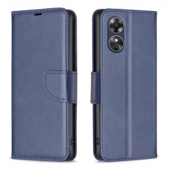 Peňaženkové puzdro Retro Lambskin modré – Oppo A17 | Lacné Kryty Lacné Kryty | Peňaženkové puzdro Retro Lambskin modré – Oppo A17 | Lacné Kryty