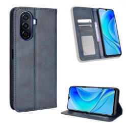 Lacné Kryty | Peňaženkové puzdro Retro Leather modré – Huawei Nova Y70 | Lacné Kryty