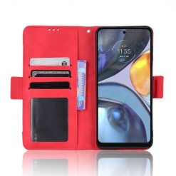 Peňaženkové puzdro Slots case červené – Motorola Moto E32 / E32s | Lacné Kryty Lacné Kryty | Peňaženkové puzdro Slots case červené – Motorola Moto E32 / E32s | Lacné Kryty