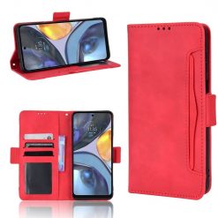 Peňaženkové puzdro Slots case červené – Motorola Moto E32 / E32s | Lacné Kryty Lacné Kryty | Peňaženkové puzdro Slots case červené – Motorola Moto E32 / E32s | Lacné Kryty
