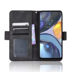 Lacné Kryty | Peňaženkové puzdro Slots case čierne – Motorola Moto E32 / E32s | Lacné Kryty