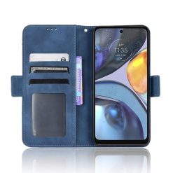 Lacné Kryty | Peňaženkové puzdro Slots case modré – Motorola Moto E32 / E32s | Lacné Kryty