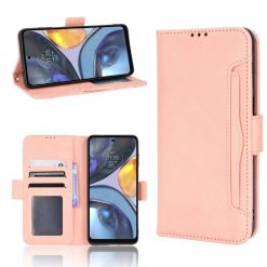 Peňaženkové puzdro Slots case ružové – Motorola Moto E32 / E32s | Lacné Kryty Lacné Kryty | Peňaženkové puzdro Slots case ružové – Motorola Moto E32 / E32s | Lacné Kryty