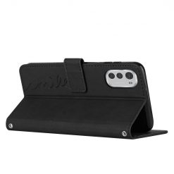 Peňaženkové puzdro Smile case čierne – Motorola Moto E32 / E32s | Lacné Kryty Lacné Kryty | Peňaženkové puzdro Smile case čierne – Motorola Moto E32 / E32s | Lacné Kryty