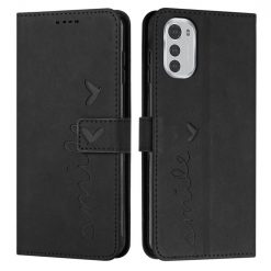 Peňaženkové puzdro Smile case čierne – Motorola Moto E32 / E32s | Lacné Kryty Lacné Kryty | Peňaženkové puzdro Smile case čierne – Motorola Moto E32 / E32s | Lacné Kryty