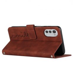 Lacné Kryty | Peňaženkové puzdro Smile case hnedé – Motorola Moto E32 / E32s | Lacné Kryty
