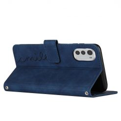 Lacné Kryty | Peňaženkové puzdro Smile case modré – Motorola Moto E32 / E32s | Lacné Kryty