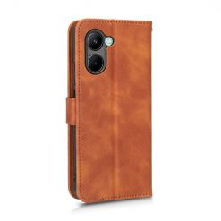 Peňaženkové puzdro Solid hnedé – Realme C33 | Lacné Kryty Lacné Kryty | Peňaženkové puzdro Solid hnedé – Realme C33 | Lacné Kryty