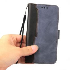 Lacné Kryty | Peňaženkové puzdro Stitching čierno-sivé – Samsung Galaxy A22 5G | Lacné Kryty