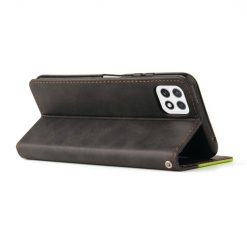 Peňaženkové puzdro Stitching čierno-zelené – Samsung Galaxy A22 5G | Lacné Kryty Lacné Kryty | Peňaženkové puzdro Stitching čierno-zelené – Samsung Galaxy A22 5G | Lacné Kryty