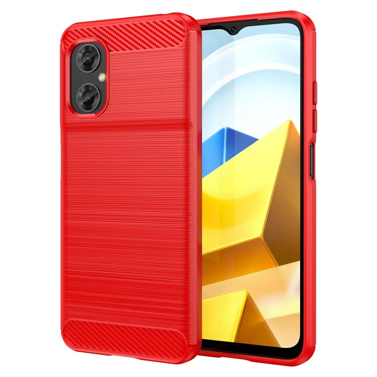 Zadný kryt Carbon červený – Xiaomi Poco M5 / M4 5G